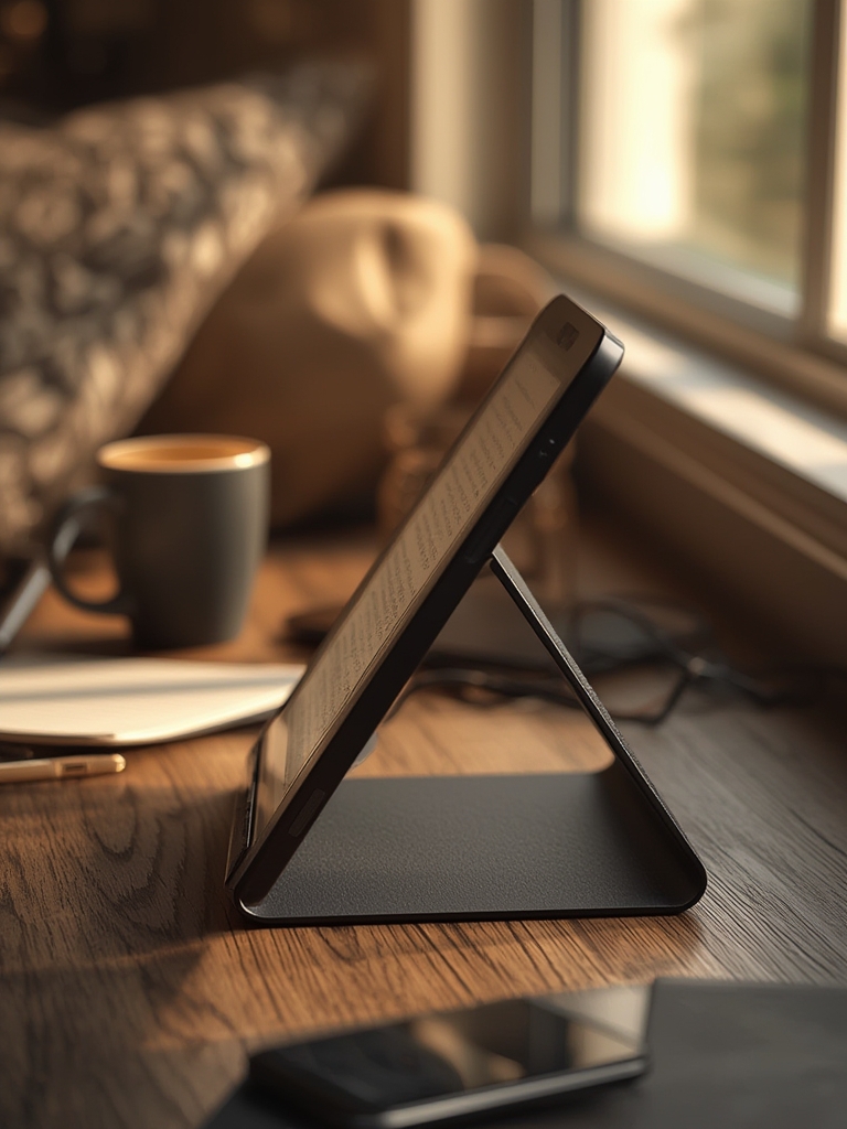 tablet stand in action