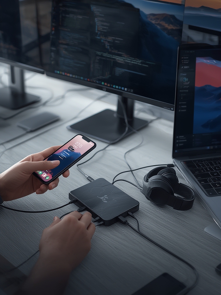 usb docking in action