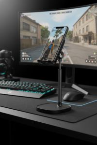 Upgrade your workspace with the LISEN Cell Phone Stand, a sleek and adjustable desk accessory perfect for both productivity and gaming. Designed for comfort, it helps prevent 'text neck' with its ergonomic height and angle adjustments, while the anti-slip base and smart cable management keep your devices secure and organized. Compatible with OtterBox cases and devices from 4-10 inches, this stylish stand from the LISEN Store is a must-have for anyone looking to enhance their office or gaming setup. Enjoy peace of mind with a hassle-free 365-day support guarantee—an ideal gift for men, women, or anyone who values both form and function.