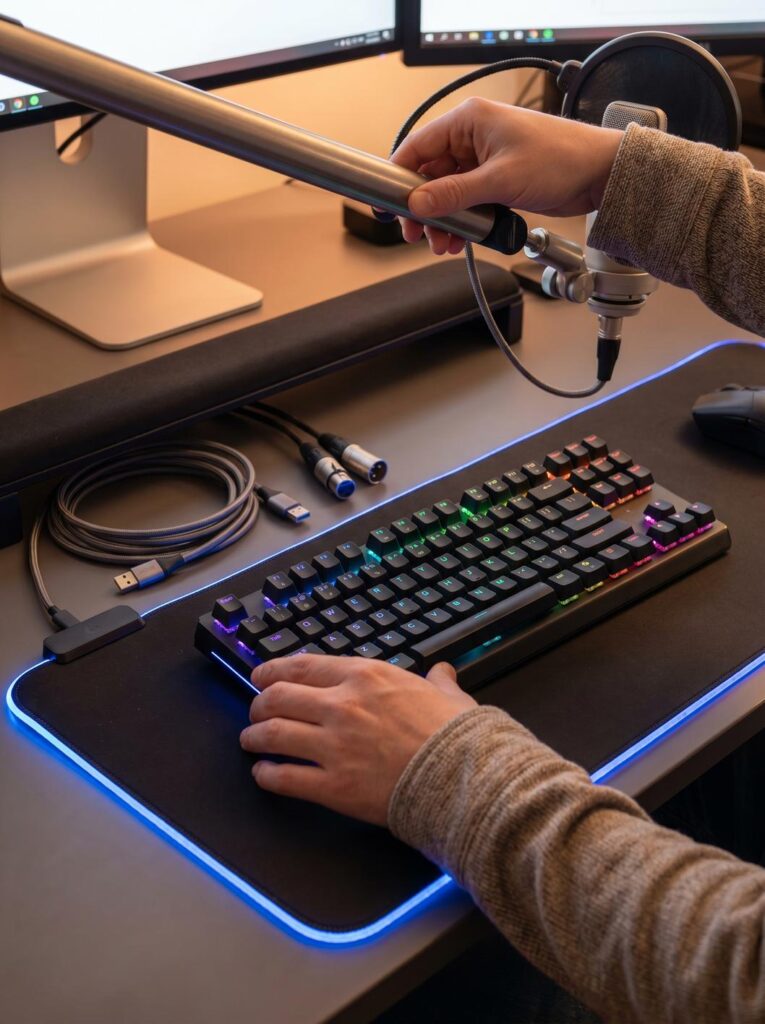 gaming desk accessories, monitor light bar for gaming setup