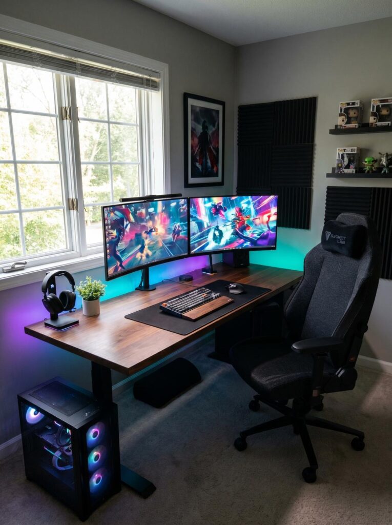 gaming desk accessories, monitor light bar for gaming setup