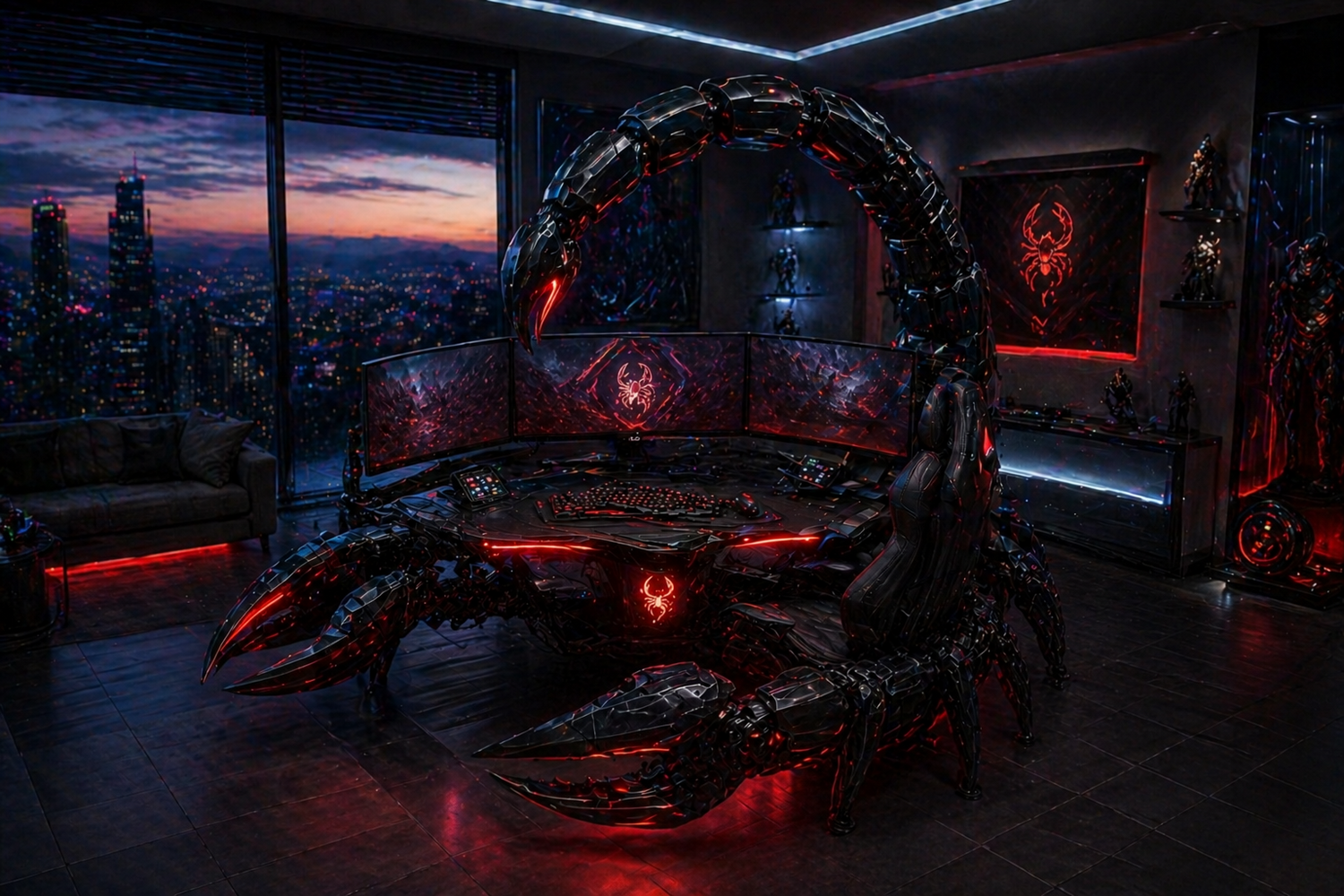 Informational: User wants to discover the best practices, accessories, and inspiration for building a scorpion gaming setup.