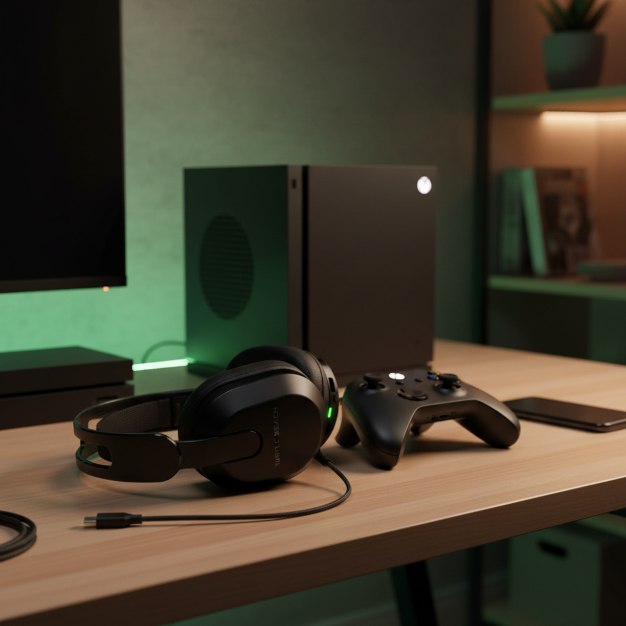 Wireless headset in action