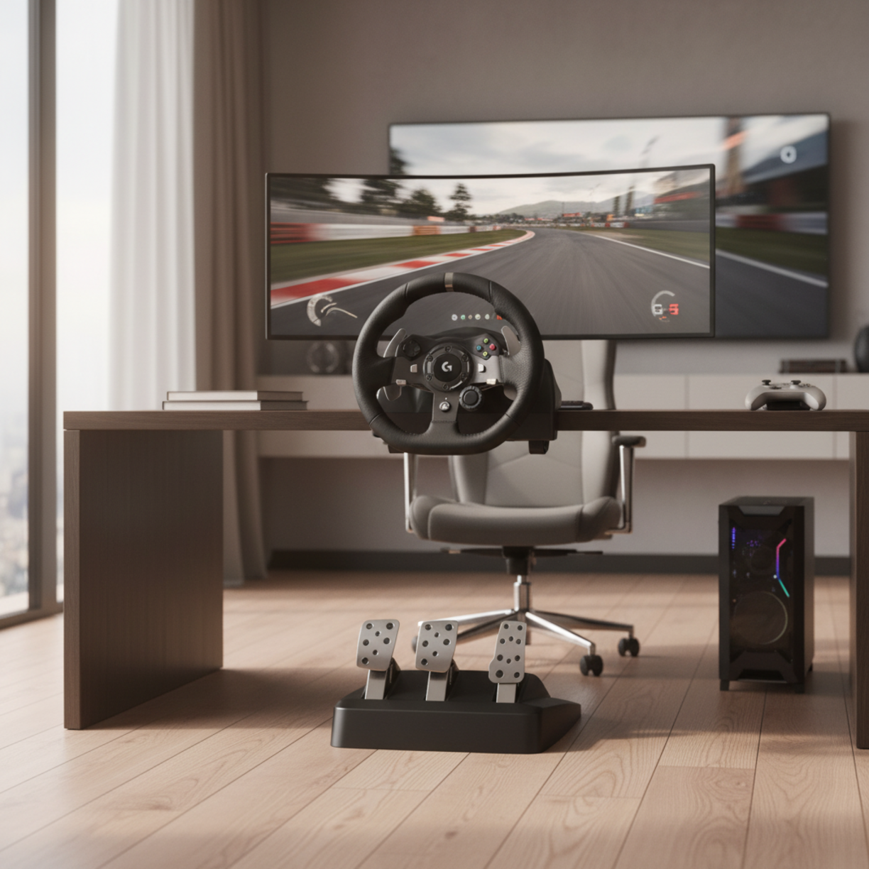 Racing Wheel Review 2025: Best Xbox and PC Sim Racing Upgrade? 2 Racing wheel in action during sim racing gameplay