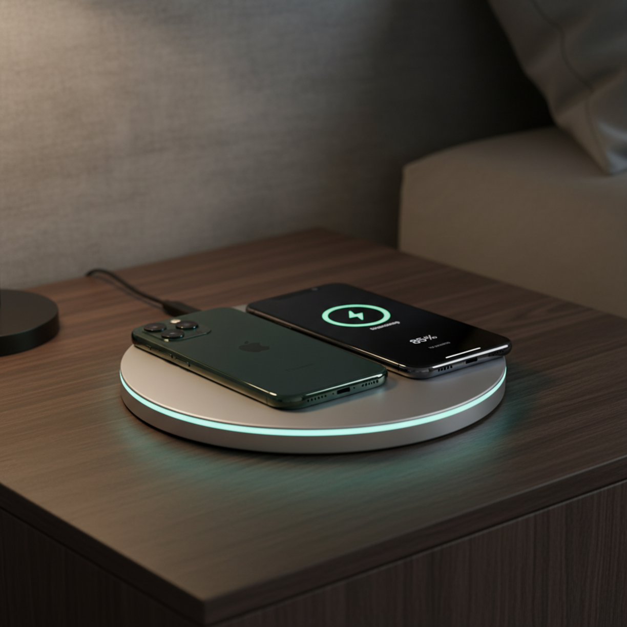 wireless charger in action