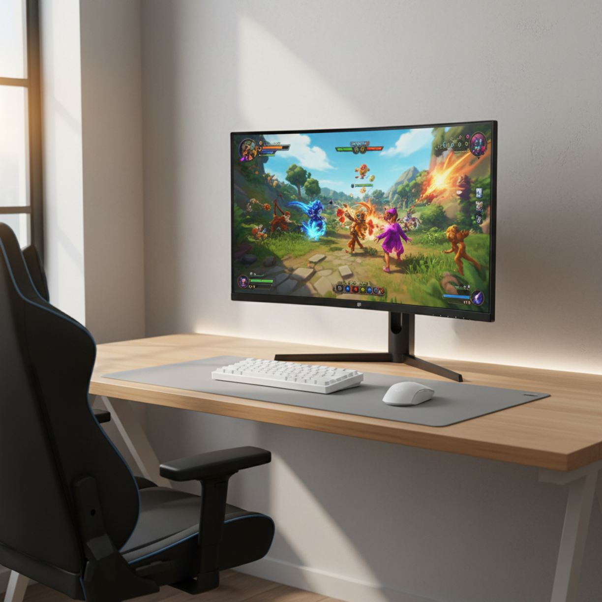 Curved monitor in action