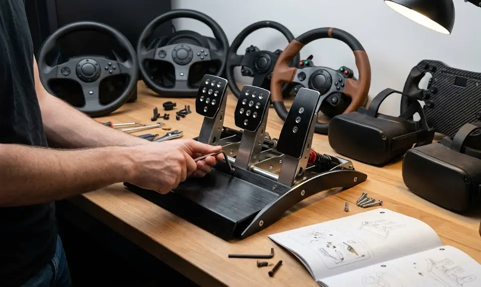 Sim Racing Setup: 7 Best Ways to Build a Winning Rig (Proven Guide) 3 budget sim racing setup; beginner sim racing setup; racing wheel setup for PC; sim racing cockpit; VR sim racing setup gaming