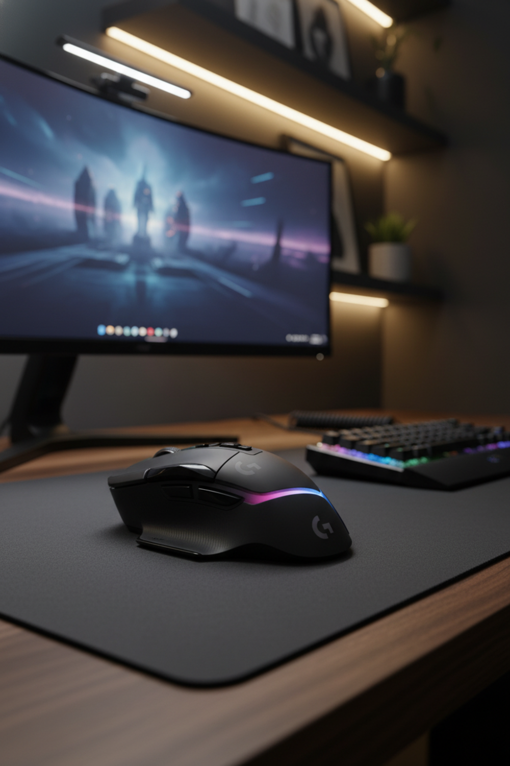 gaming mouse in action