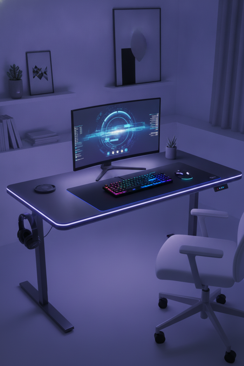 gaming desk in action