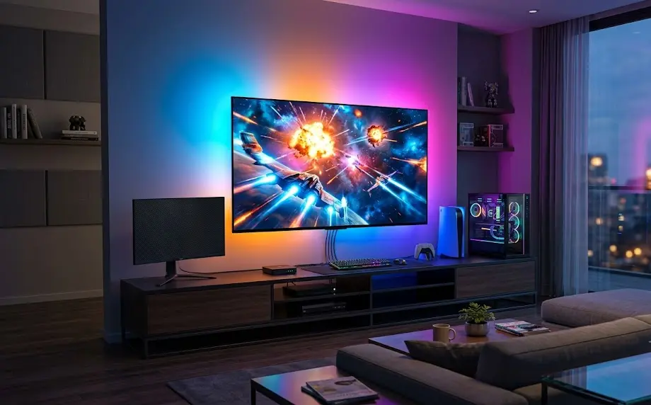 govee sync box 2 review, 4k 144hz sync box, tv backlight without camera, best ambient lighting for gaming