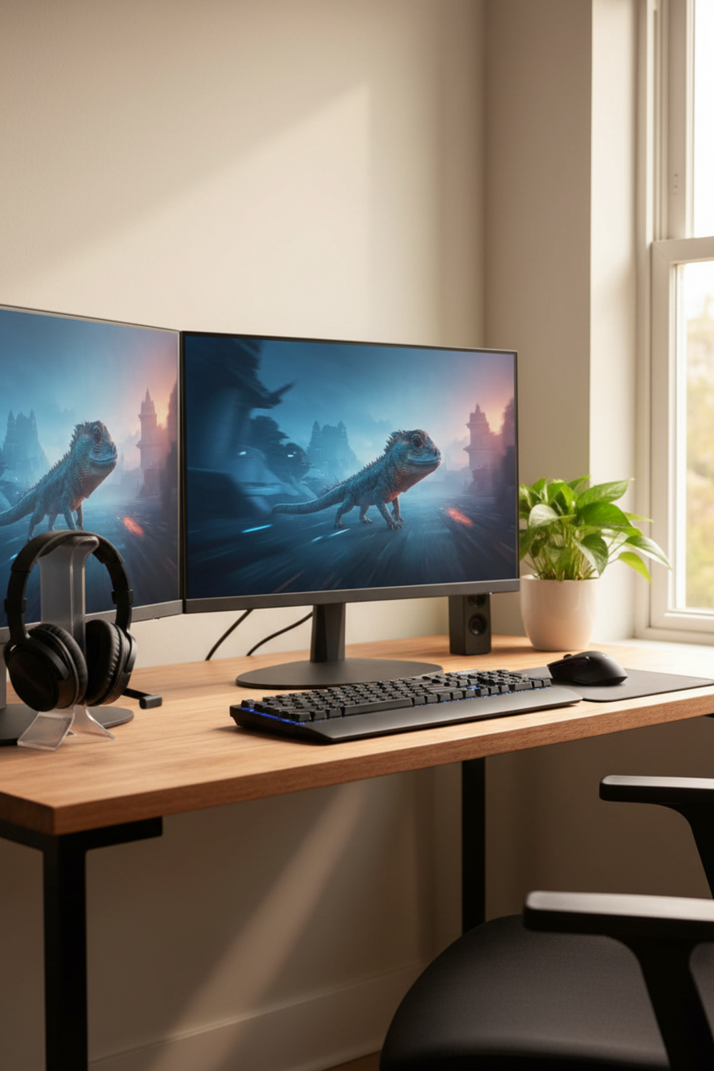 gaming monitor in action