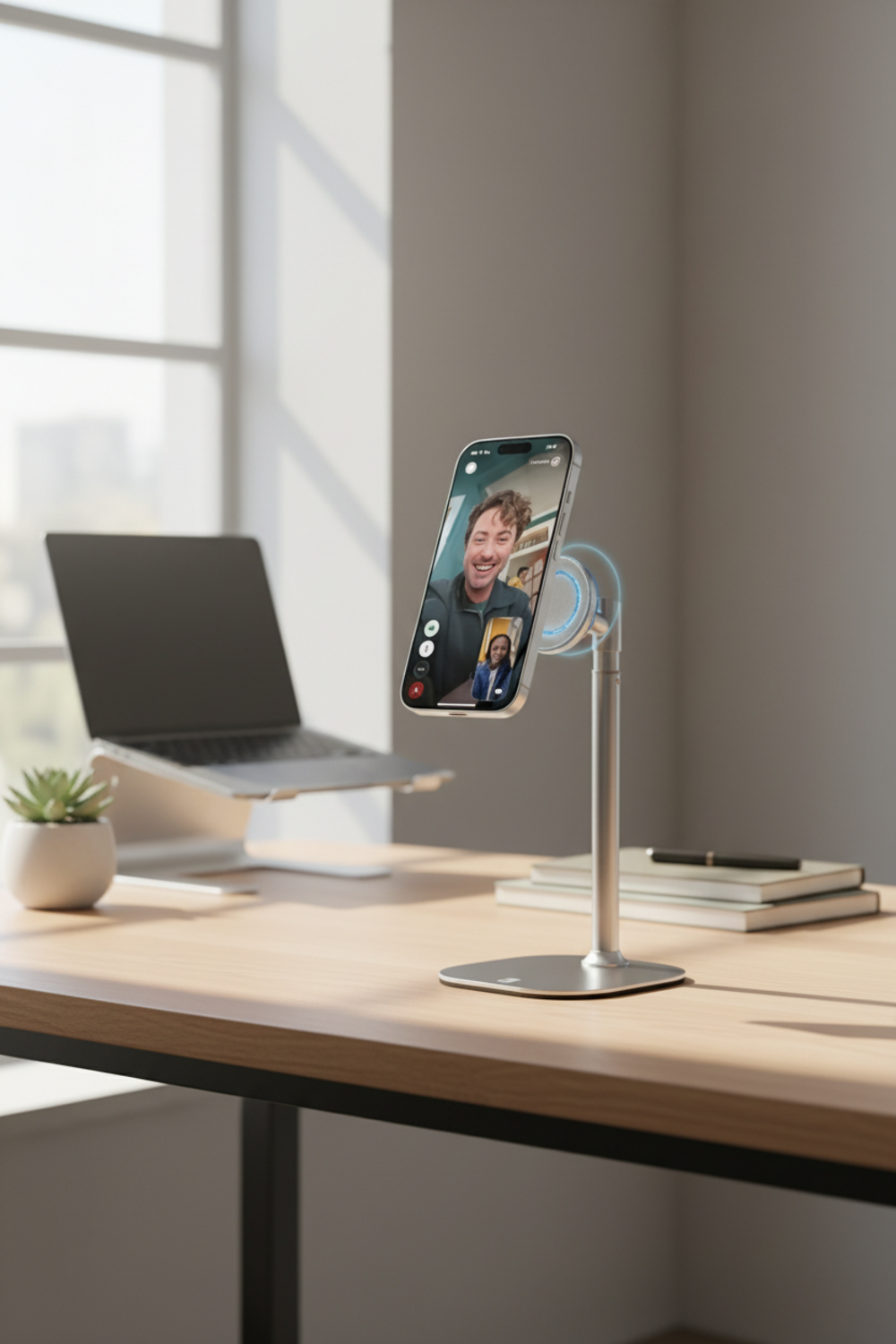 magnetic stand in action