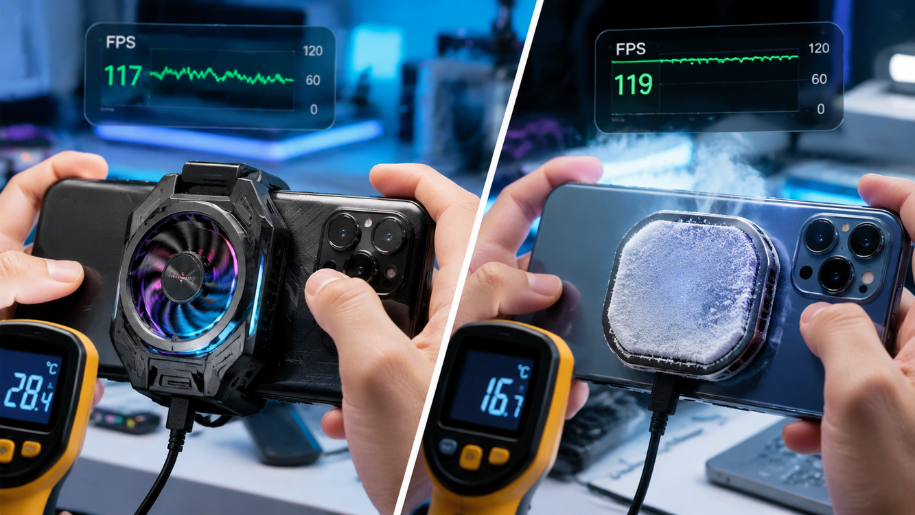 best phone cooler for PUBG Mobile, magnetic phone cooling fan, gaming phone heat solution gaming