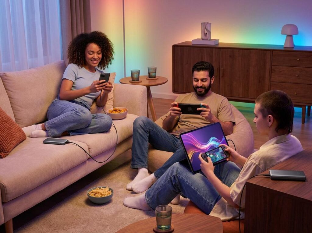 power bank for gaming phones, 65W power bank mobile gaming, long battery gaming accessory