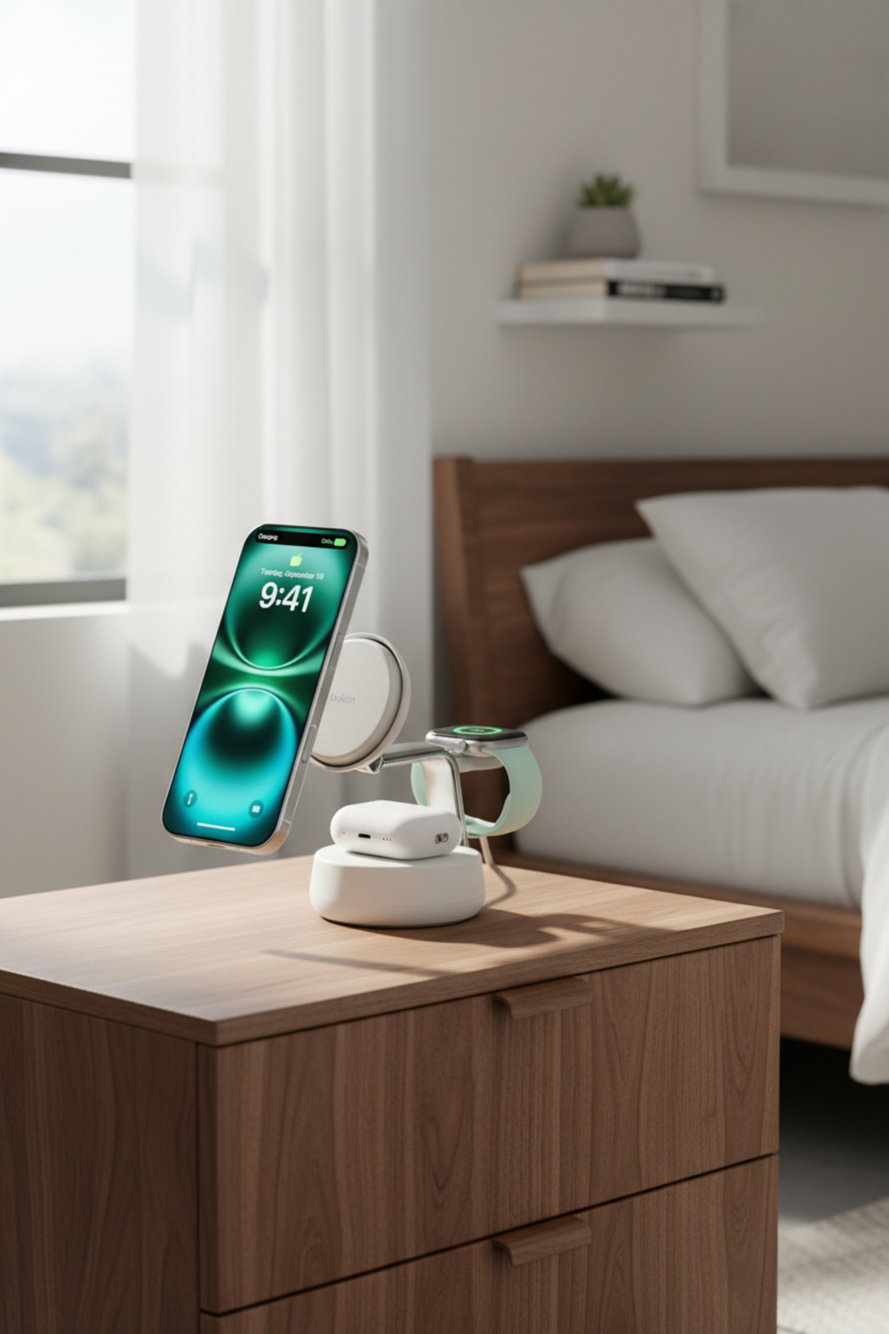 wireless charger in action