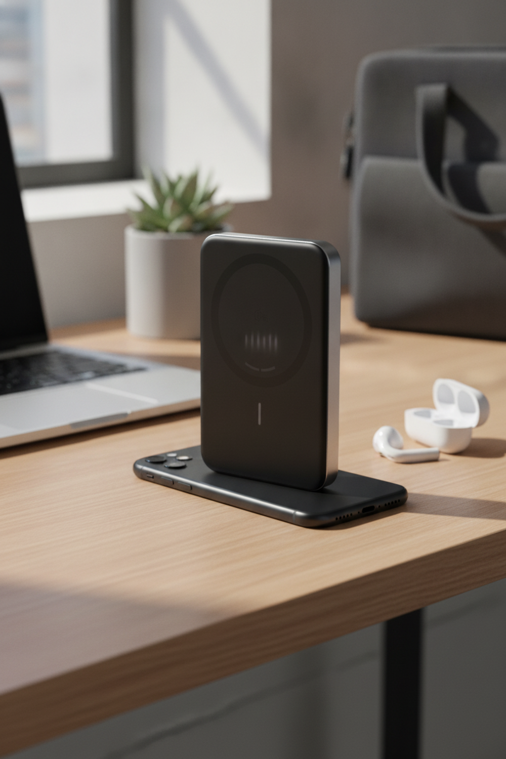 magnetic powerbank in action