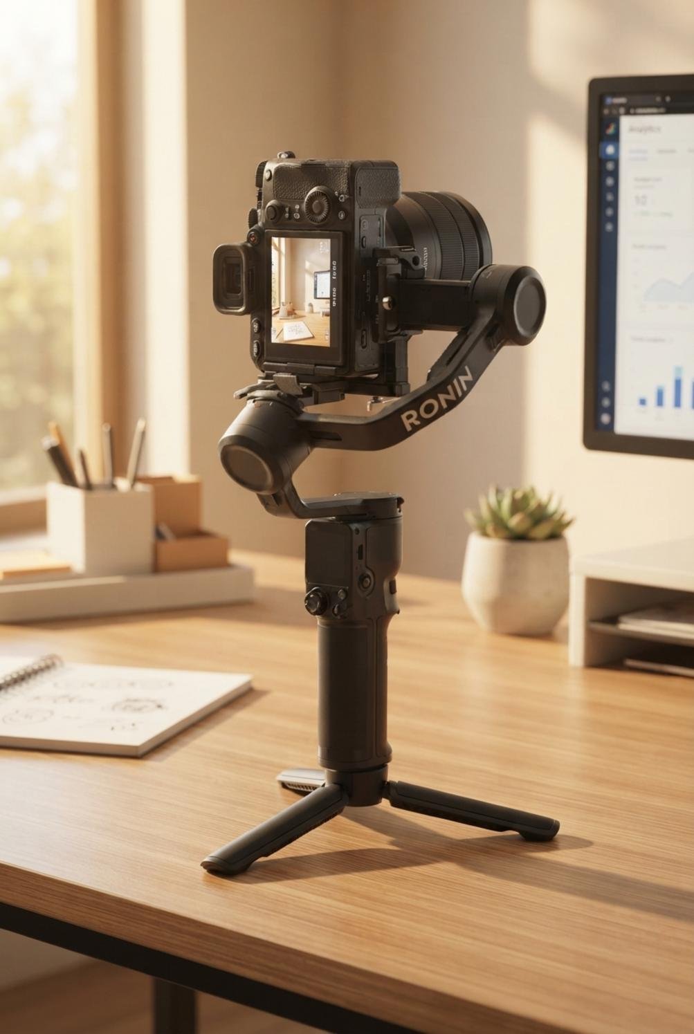 camera gimbal in action